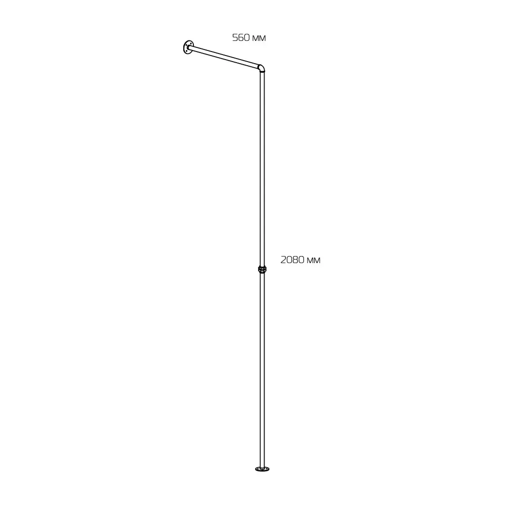 Комплект системы хранения Larvij PIPE05 7.5x100.5x8.5 см цвет черный STLM-2003437 - Вид №9