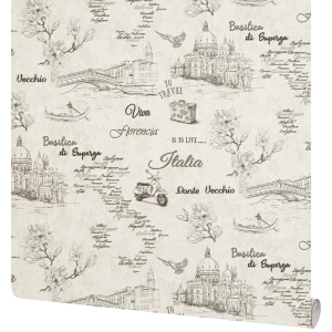 Обои флизелиновые Belvinil Флорн серые 1.06 м BV10-1016-11