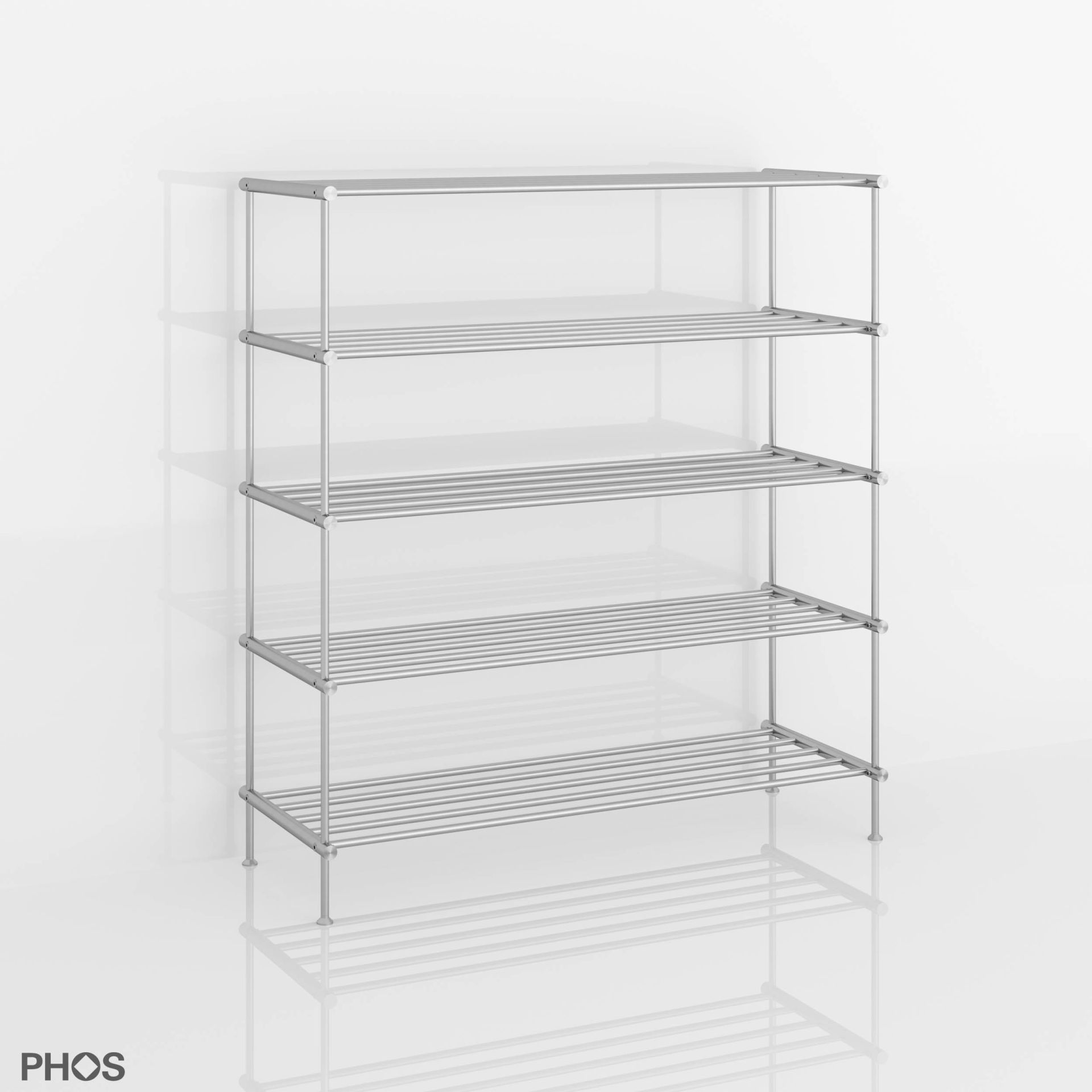 SR500-5 Полка для обуви узкая и высокая, 5 уровней, ширина 50 см. PHOS  - Вид №4