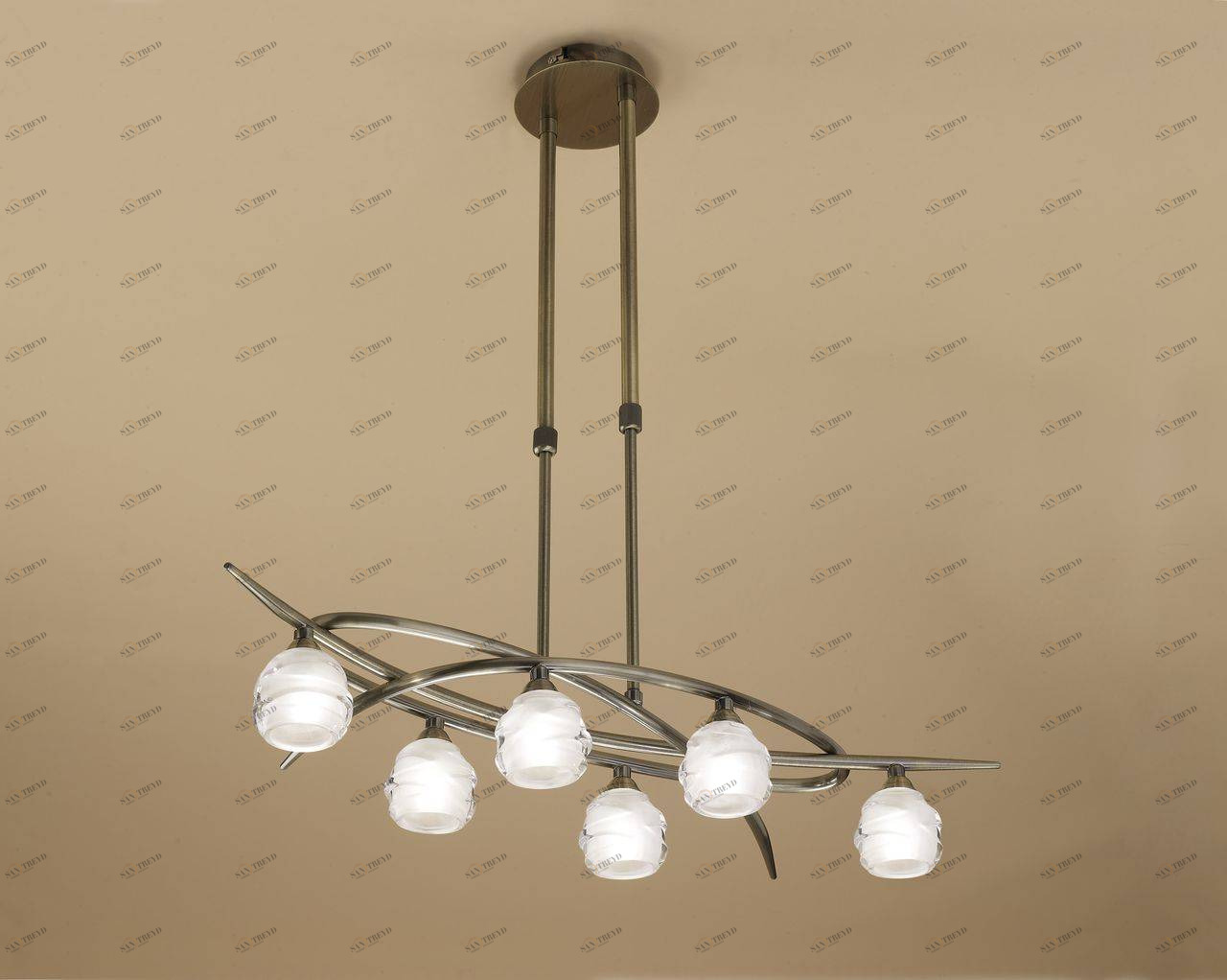 Подвесная люстра Mantra Loop Antique Brass 1821 MANTRA ДИЗАЙНЕРСКИЕ, LOOP ANTIQUE BRASS 057623 Белый 