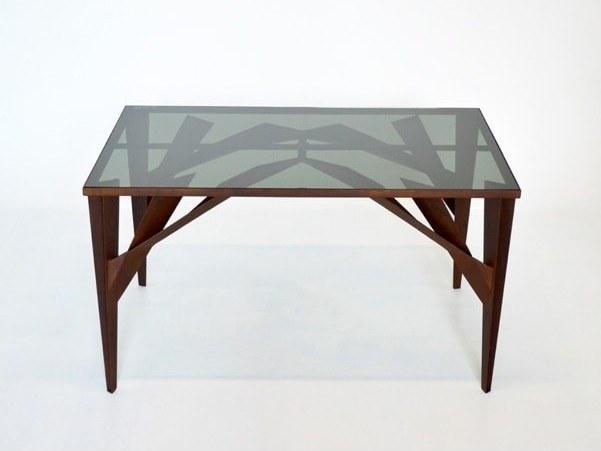 TrackDesign Прямоугольный стол из стали Corten ™ и закаленного стекла  Tt0667002  - Вид №5