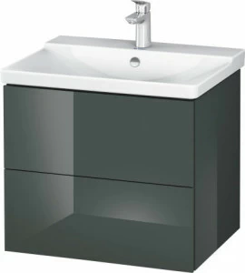 LC624403838 Тумбочка подвесная L-Cube #LC6244 620 x 481 мм Доломитово-серый глянцевый лак