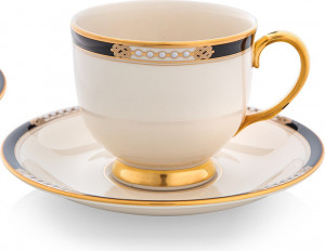 10667287 Lenox Набор из 2 чашек чайных с блюдцами Lenox "Подлинные ценности" 210мл Фарфор костяной