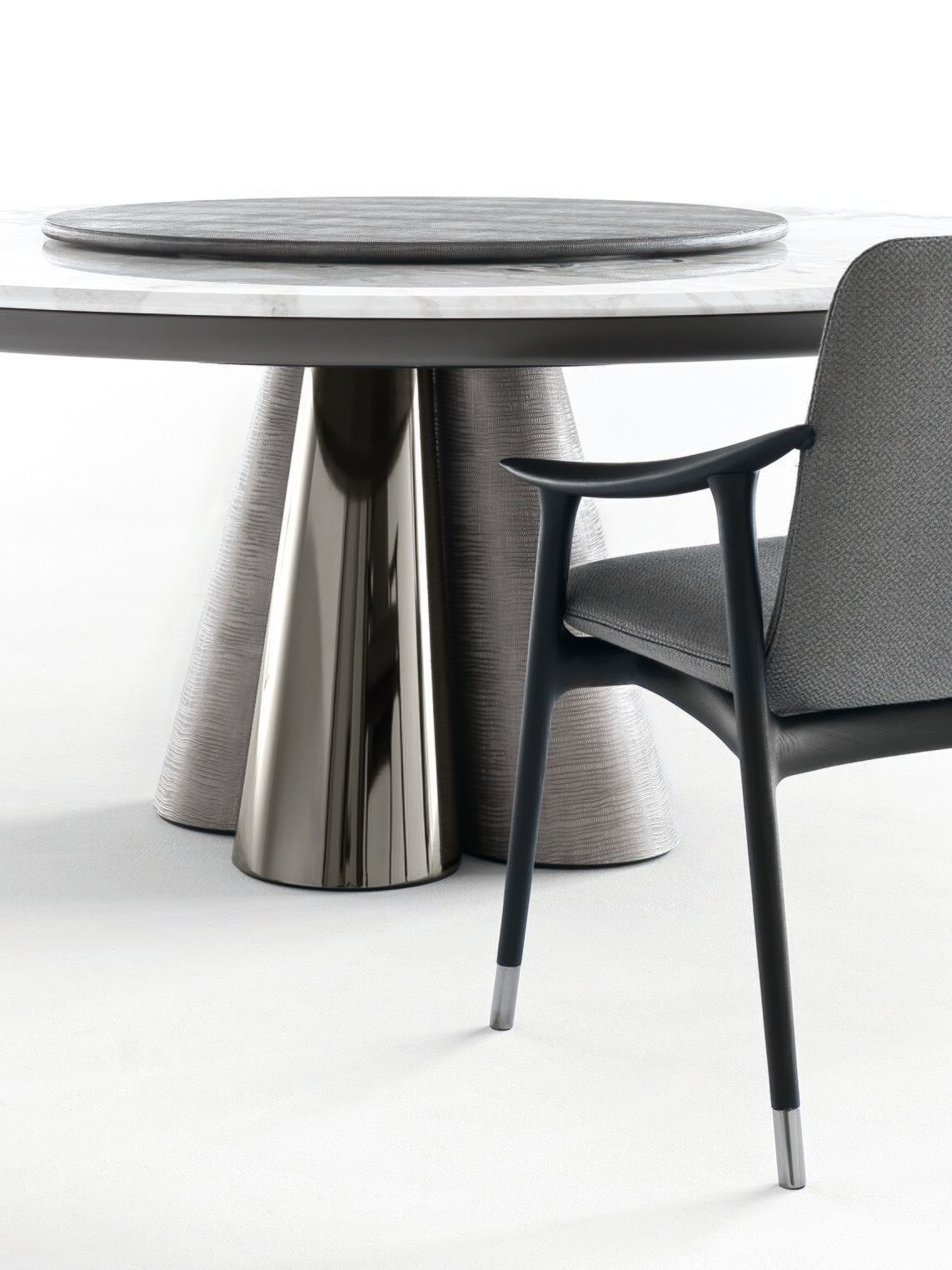 Круглый стол с мраморной столешницей и Lazy Susan CEPPI Evergreen ARCH-00047881 - Вид №1