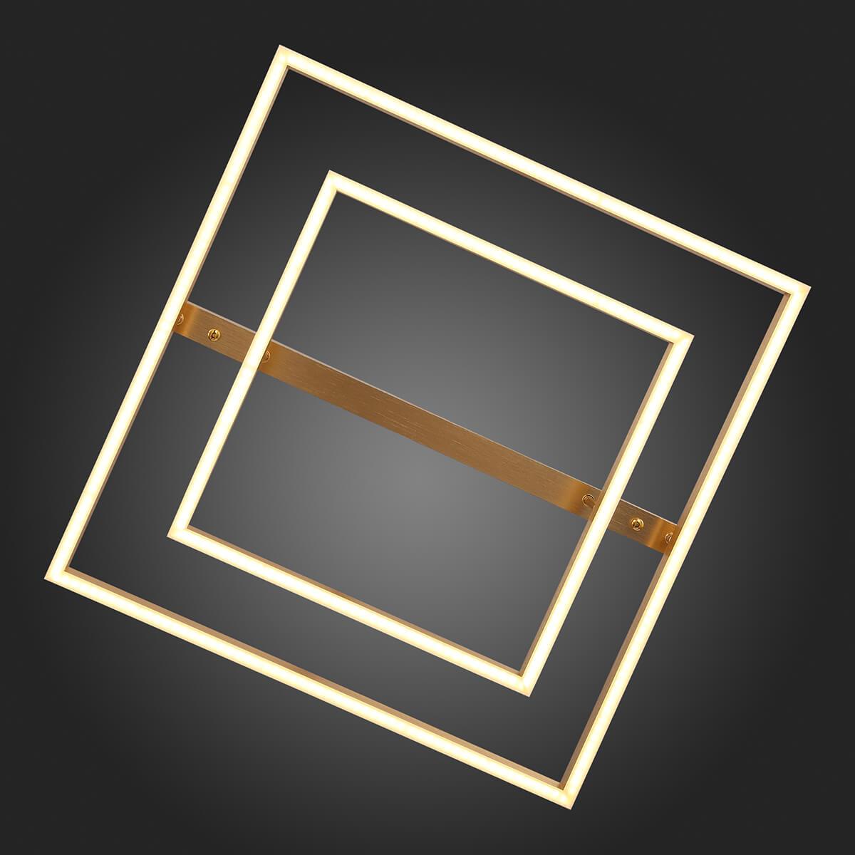 Люстра светодиодная подвесная золото квадратная ST Luce Piazza SL945.202.02 ST LUCE ДИЗАЙНЕРСКИЕ, PIAZZA 00-3833988 Золото  - Вид №2