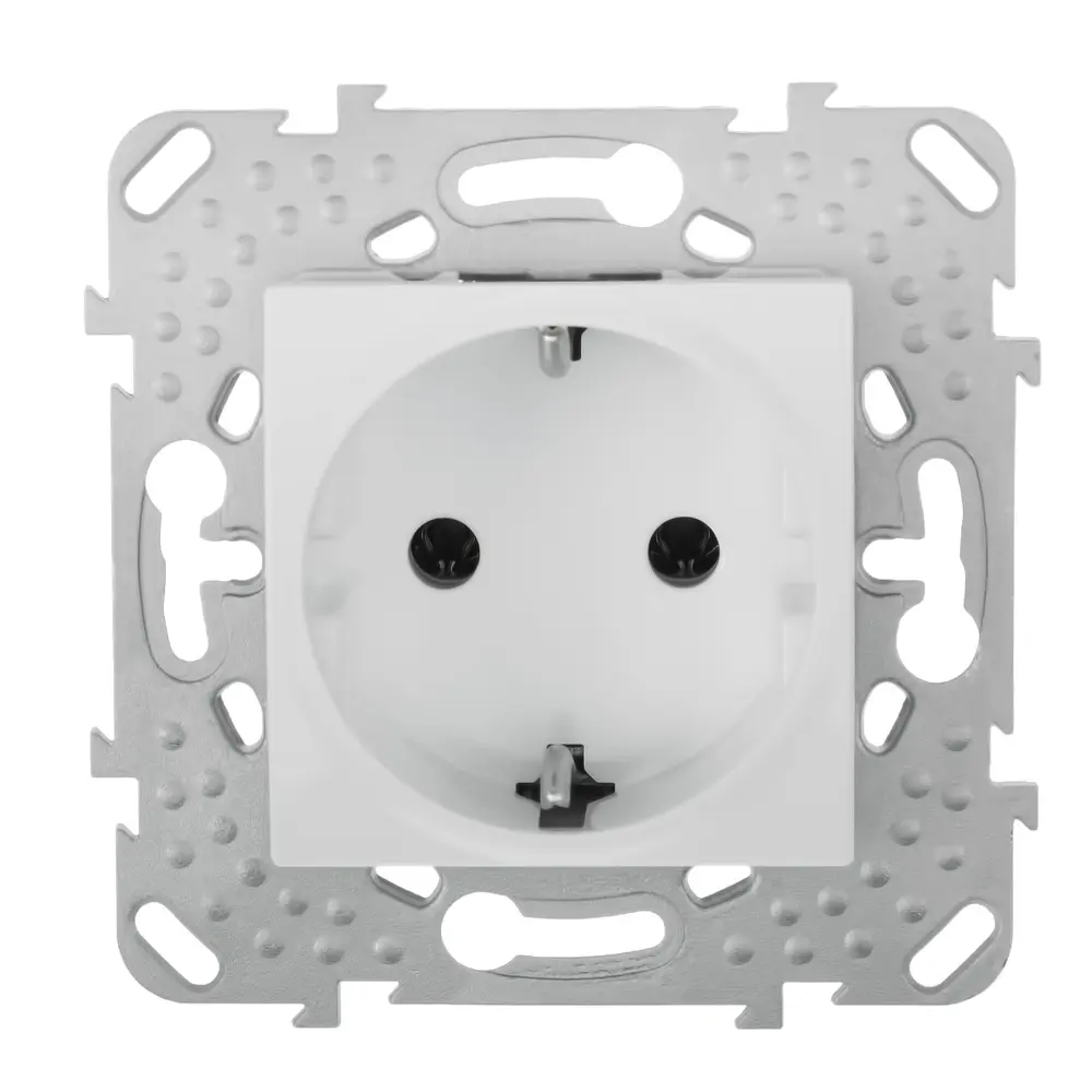 Розетка встраиваемая Systeme Electric Unica с заземлением, цвет белый STLM-2116710