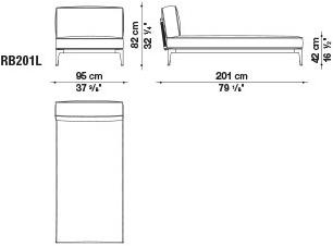 B&B Italia Outdoor 3-х местный тканевый садовый диван Ribes sun-id-1376958 - Вид №14