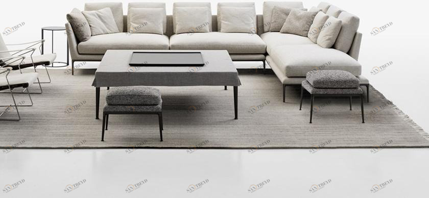 B&B Italia Угловой диван в ткани Atoll sun-id-1427879