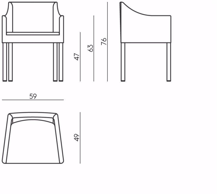 DE PADOVA Кресло со съемным чехлом с подлокотниками sun-id-1435991 - Вид №2