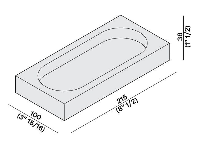 ARCH-00073210 Полка на борт ванны LUCE DI CARRARA элемент - Вид №6