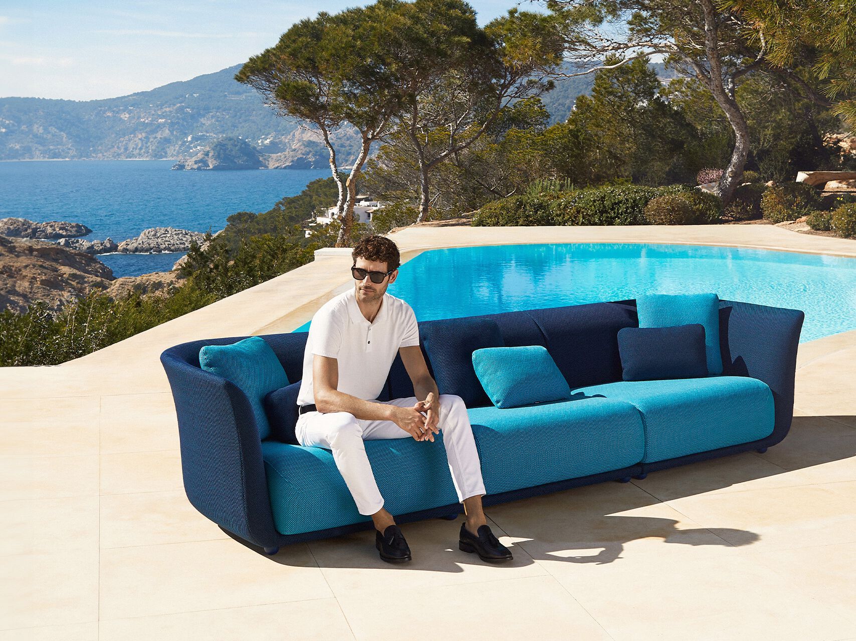 Тканевый модульный садовый диван Vondom Suave ARCH-00133002 - Вид №4