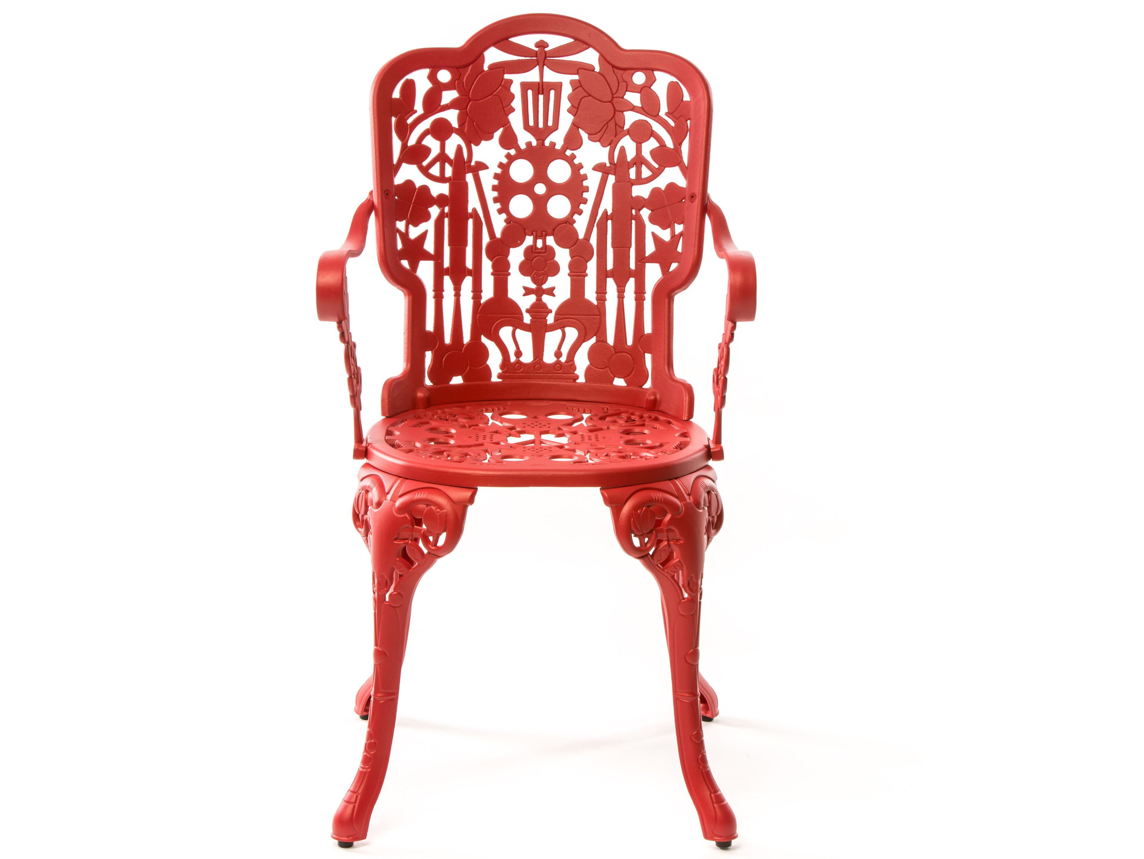 Алюминиевый садовый стул с подлокотниками Seletti промышленность ARCH-00102850