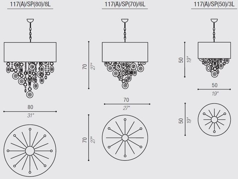 Aiardini Подвесной светильник из металла с отраженным светом Esmeralda sun-id-1396477 - Вид №6