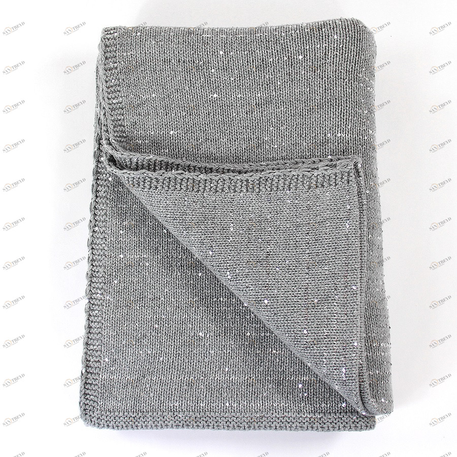 Плед silver snow, 130х180 см ENJOYME ДИЗАЙНЕРСКИЕ, ОДНОТОННЫЕ 254884 Серый 