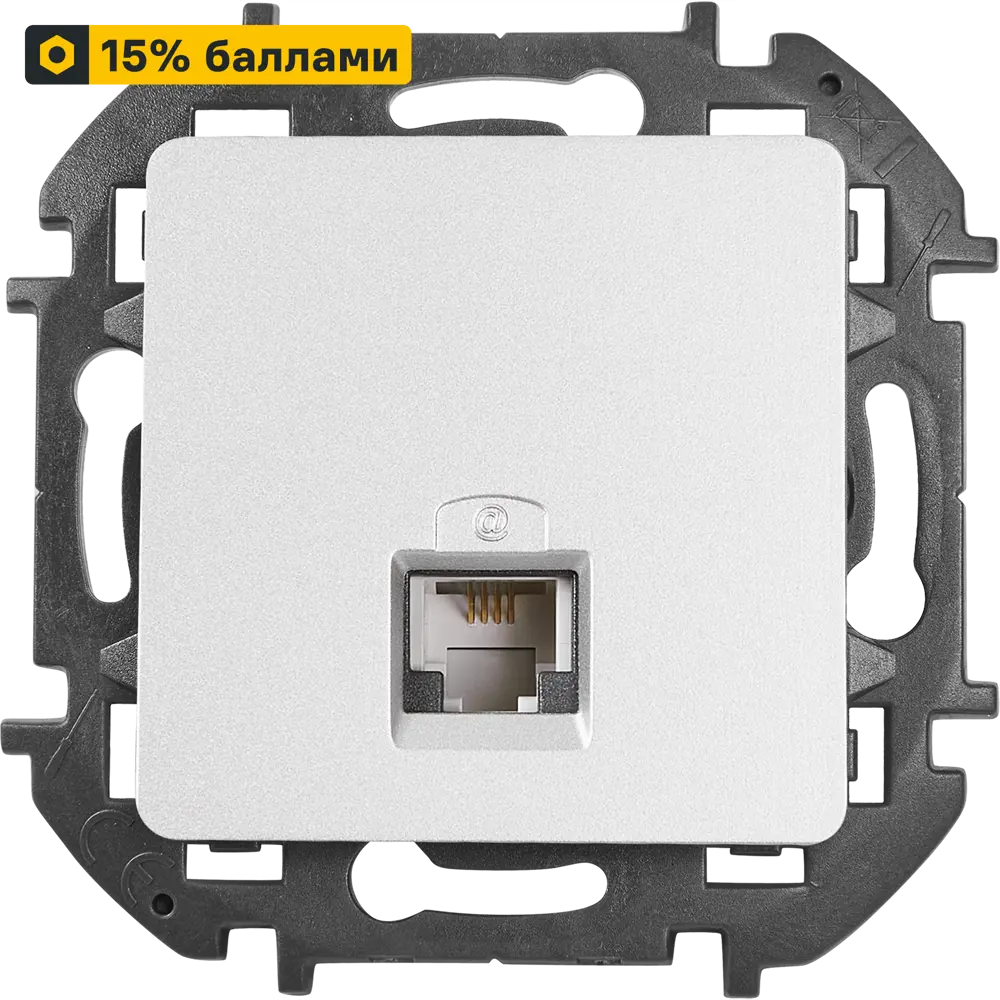 LEXMAN Lilian - телефонная розетка для скрытого монтажа в алюминиевом исполнении 86761300