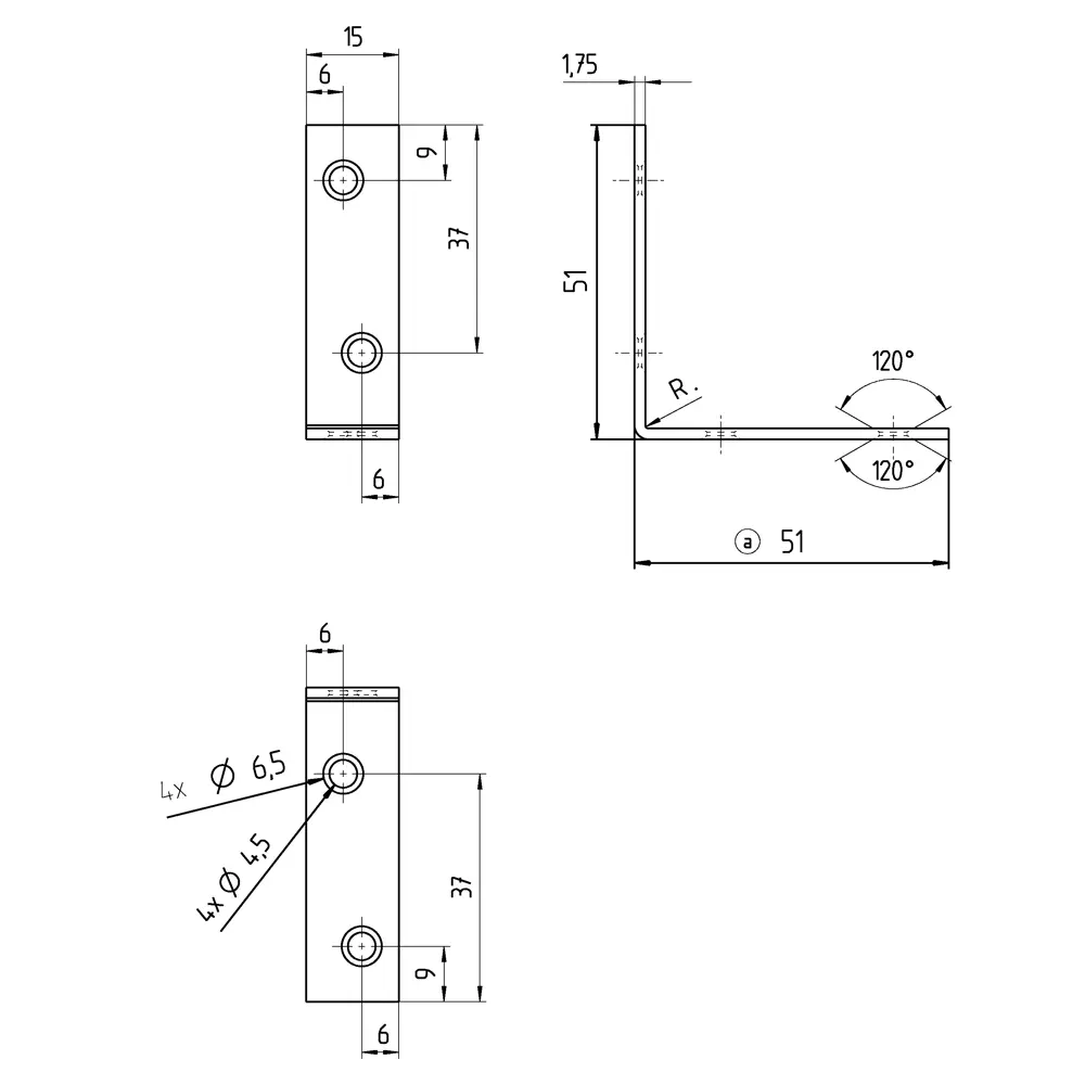 Уголок крепежный 50х15х501.75 мм GAH ALBERTS STLM-2131269 - Вид №4