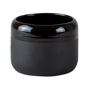 Горшок для растений керамический, черный, D8х6 см