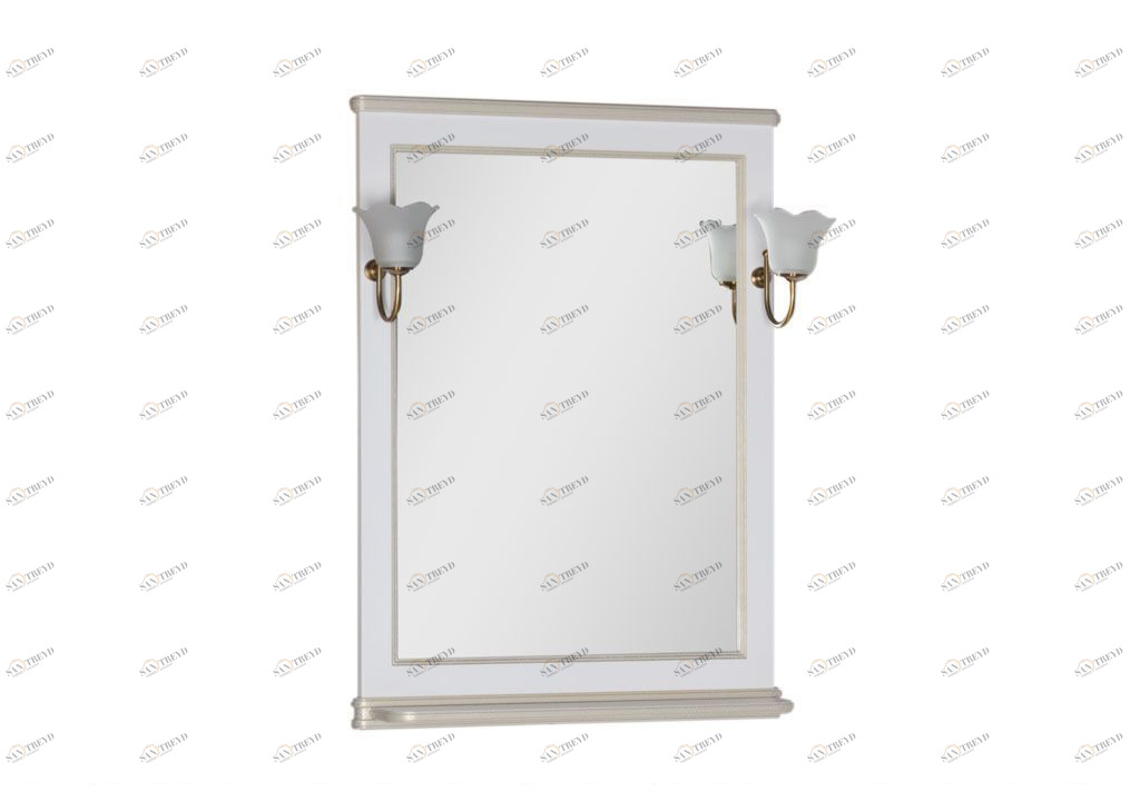 Зеркало Aquanet Валенса 70 белый краколет/золото 00182649