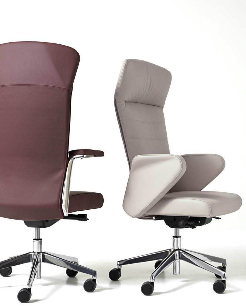 Diemme Кожаное кресло для руководителя с 5 спицами и подлокотниками Halfpipe sun-id-1448706 - Вид №4