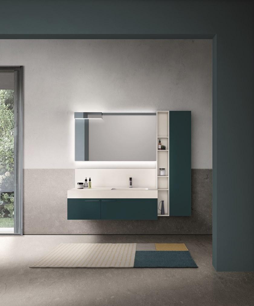 Cerasa Лаковая тумба под умывальник с зеркальной тумбой Cartabianca sun-id-1351529 - Вид №2