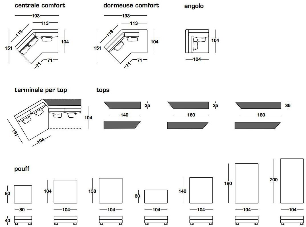 Frigerio Salotti Модульный диван на санках из ткани Davis sun-id-1374957 - Вид №3