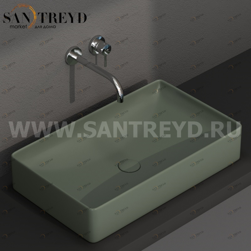 B6R63FE Накладная раковина на столешницу  прямоугольная Ceramica Globo T-EDGE