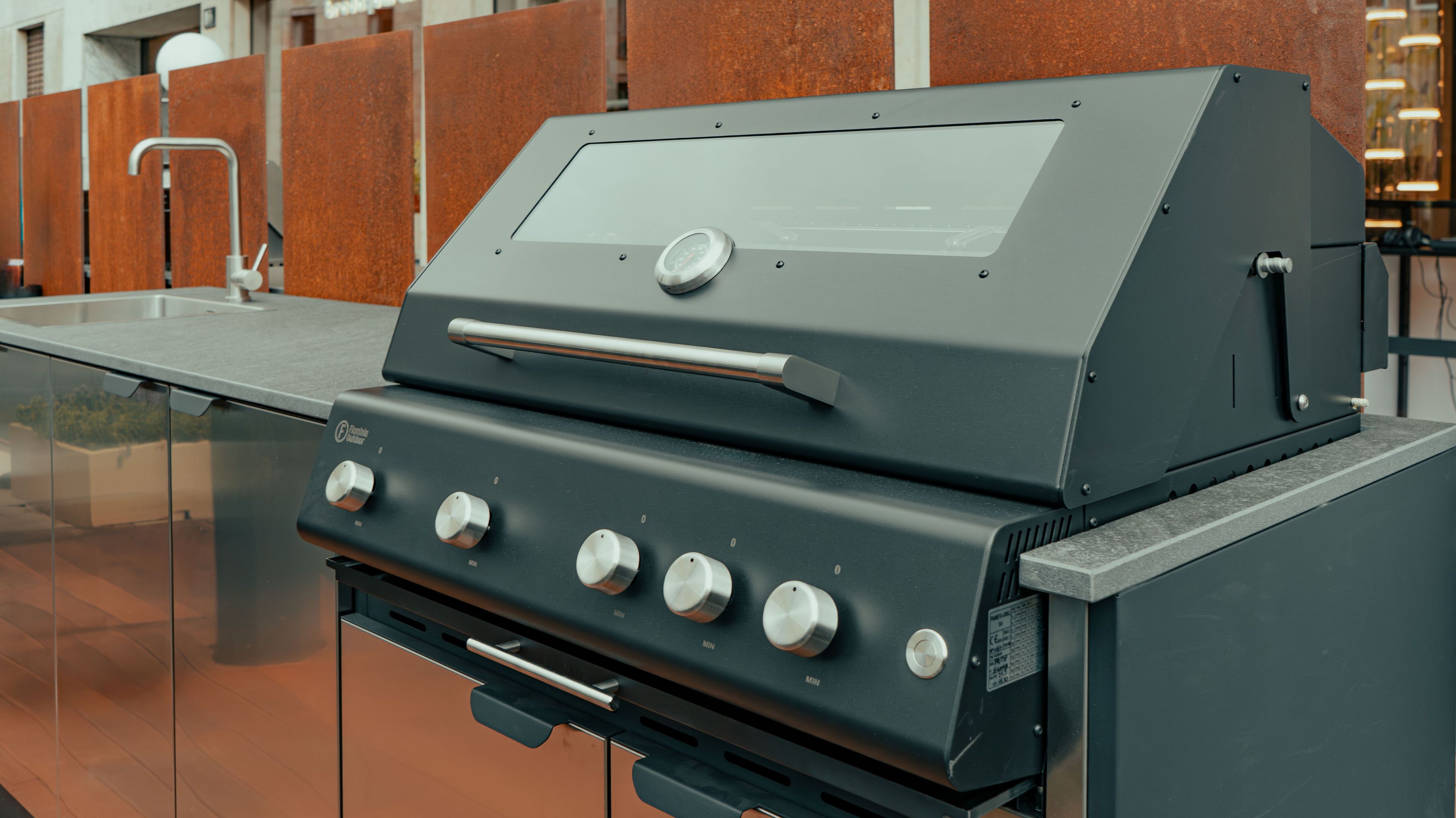 Газовая плита из нержавеющей стали с барбекю OF outdoorkitchens Porta Maggiore ARCH-00088488 - Вид №3