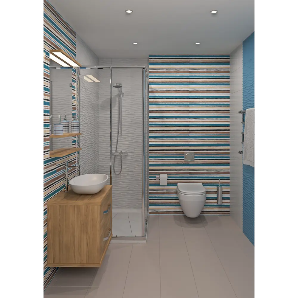 Плитка настенная «Дюна» 7 60x30 см 1.98 м² цвет белый Santreyd STLM-2131123 - Вид №3