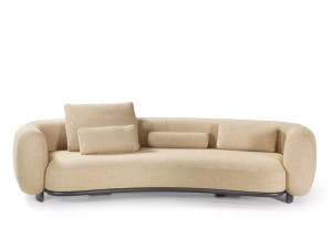 Тканевый диван с деревянной основой