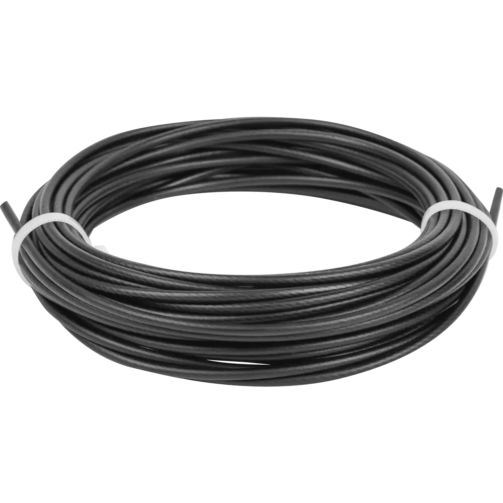 Трос Standers стальной оцинкованный ПВХ DIN 3055 2-3 мм цвет черный 10 м/уп STLM-2010790 - Вид №3