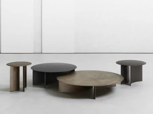 Flou Круглый журнальный столик из металла Pierre