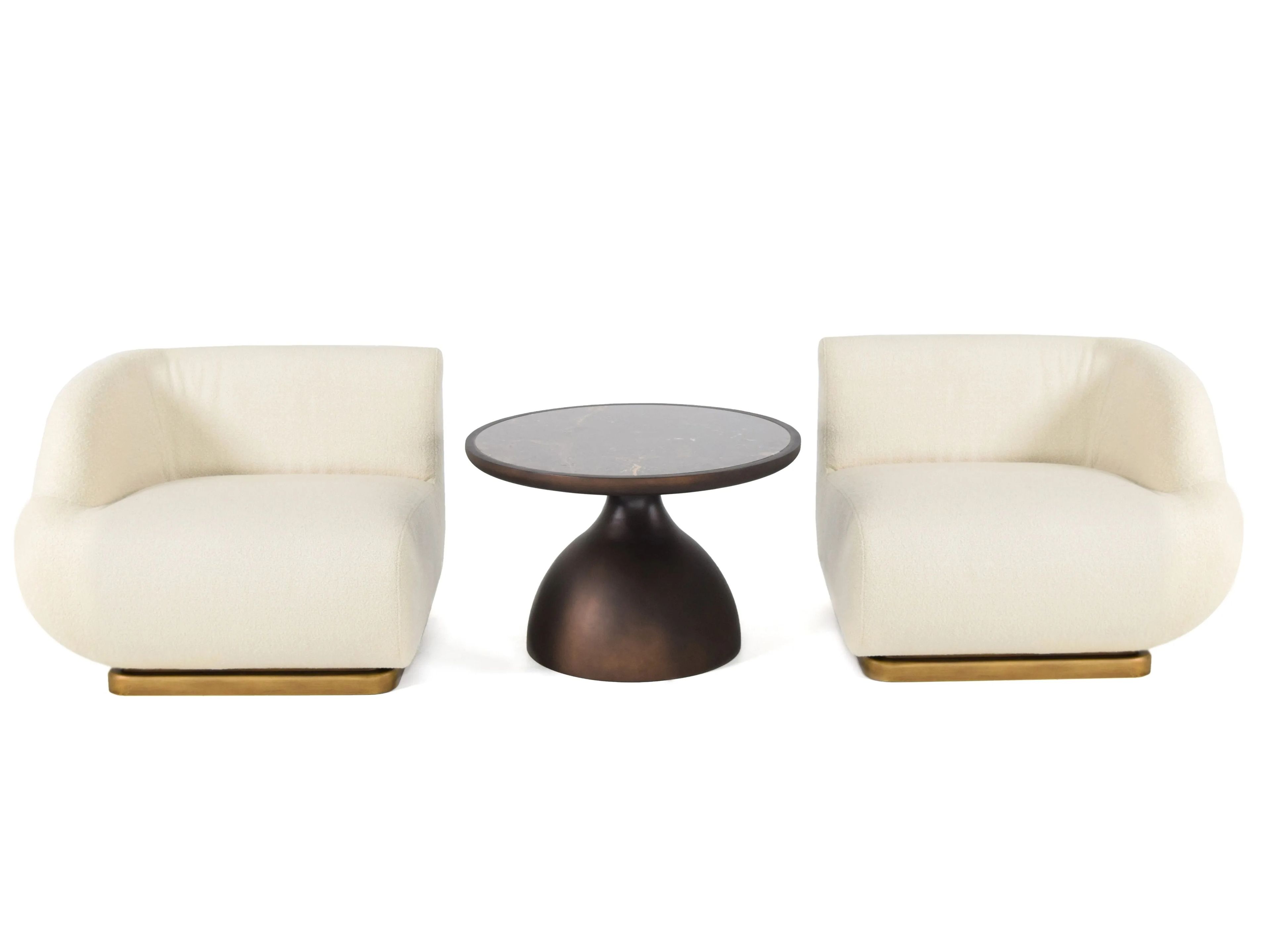 Круглый журнальный столик из смолы ABLE MARSIE ARCH-00008931 - Вид №3