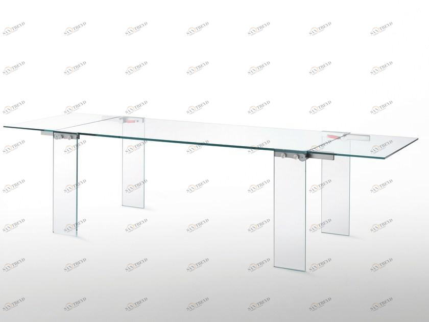 Glas Italia Выдвижной прямоугольный хрустальный стол sun-id-1376882