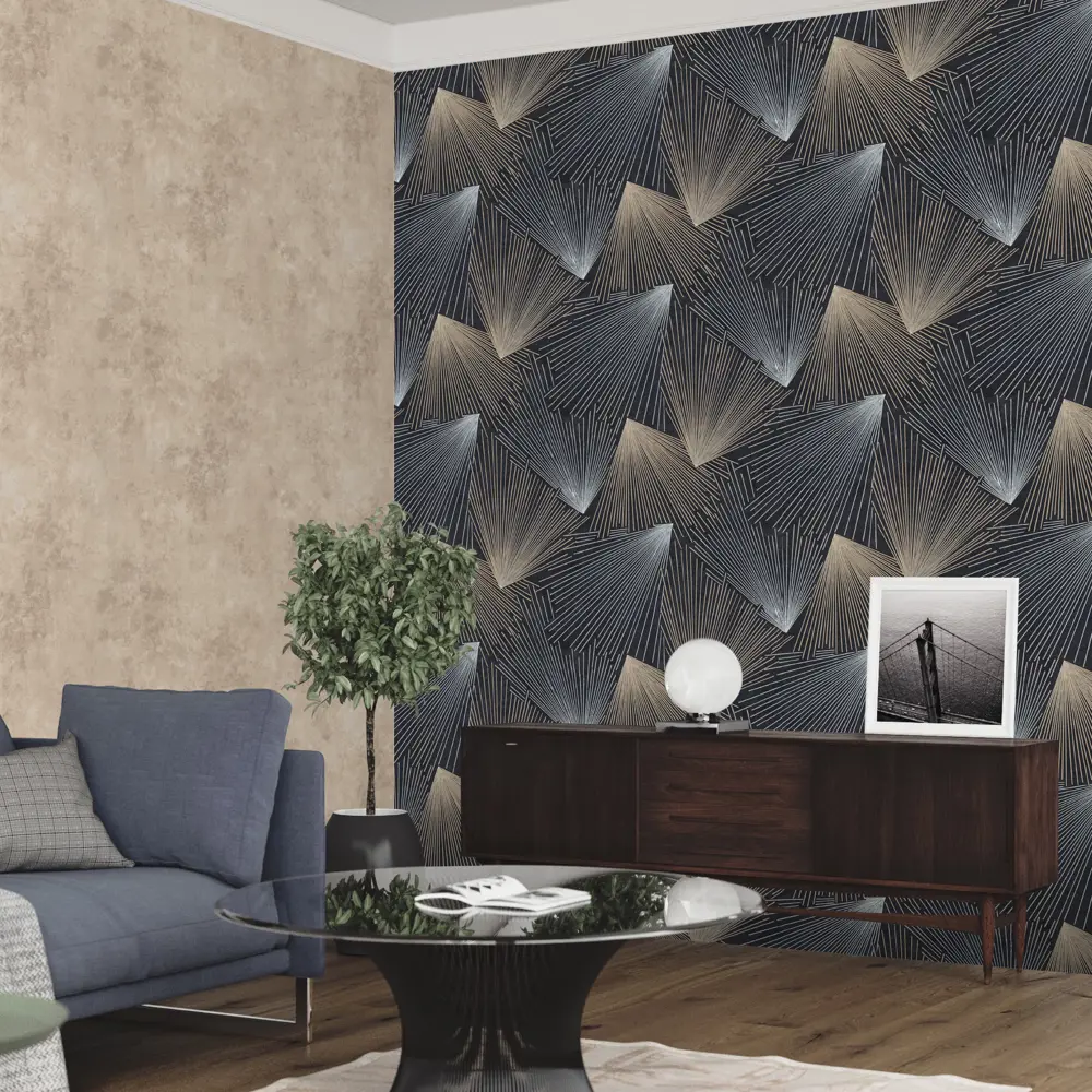 Обои флизелиновые Euro Decor Salute черные 1.06 м ED7211-22 STLM-2135612 - Вид №3