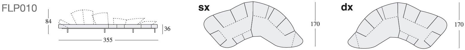 edra Изогнутый регулируемый кожаный диван  Flp010  - Вид №10