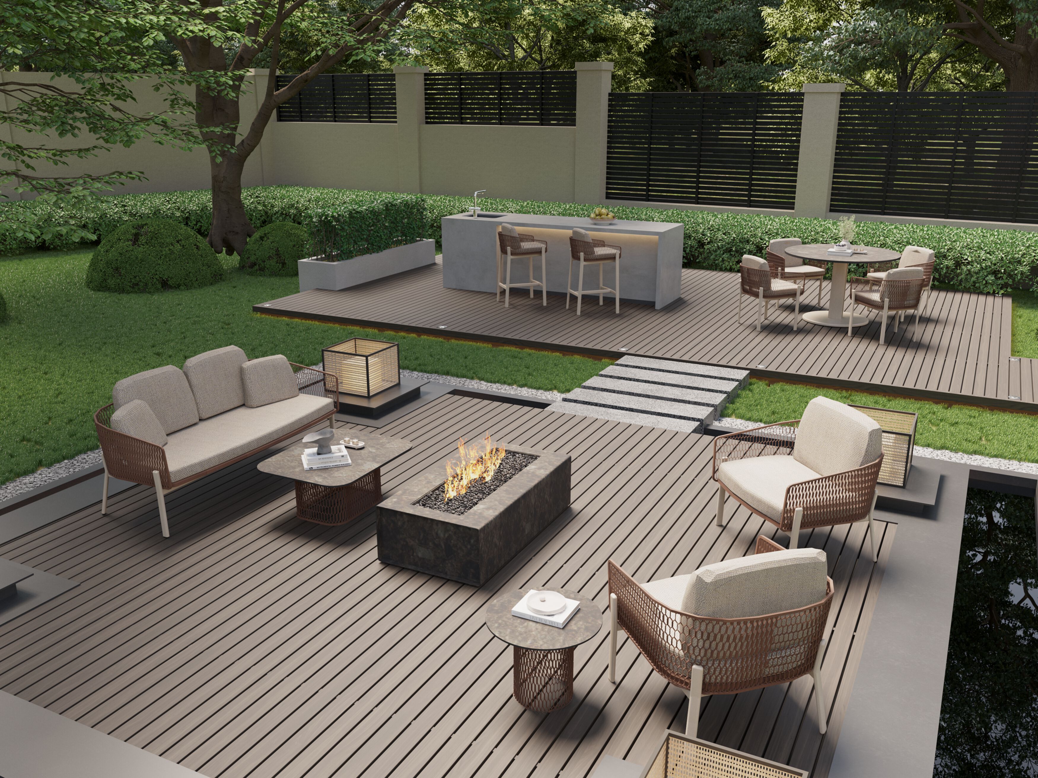 Алюминиевый высокий садовый стул с порошковым покрытием 10Deka Isla ARCH-00050412 - Вид №3