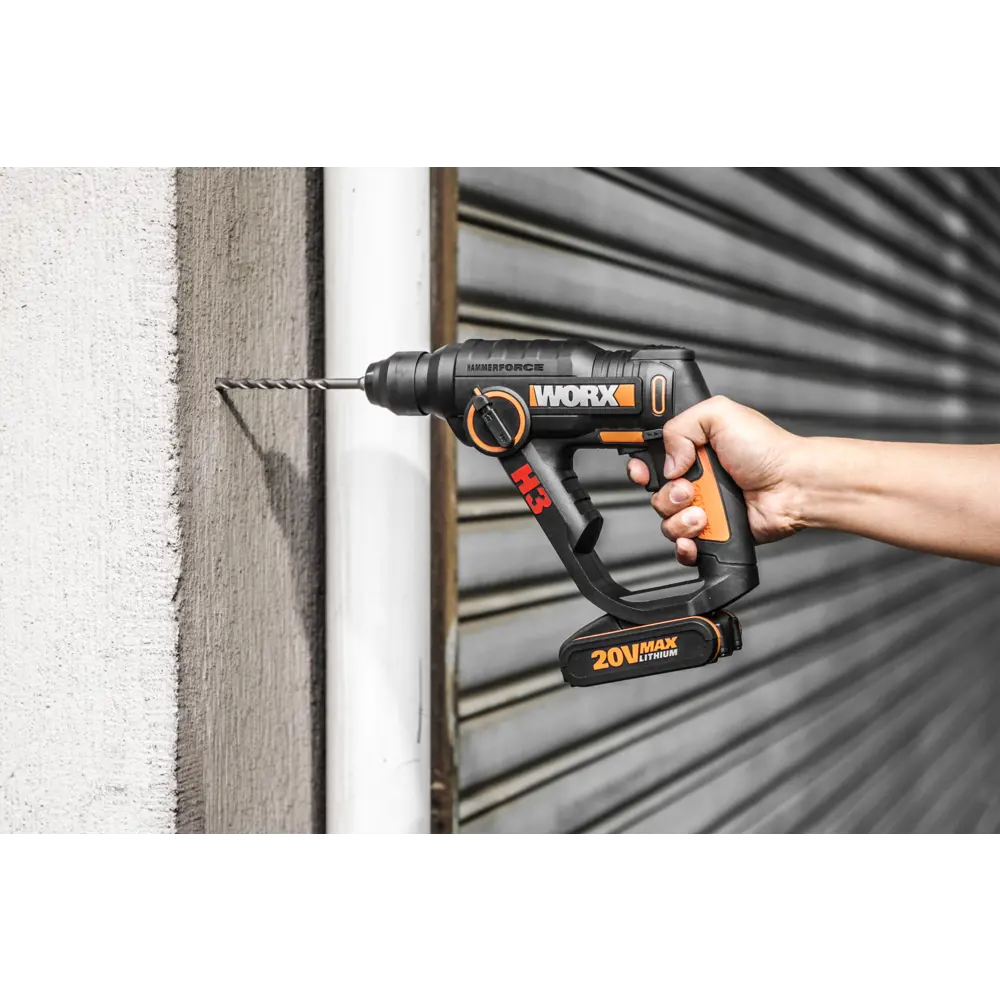 WORX WX390.1 — компактный аккумуляторный перфоратор 3-в-1 с системой PowerShare 82342465 STLM-0024931 - Вид №8