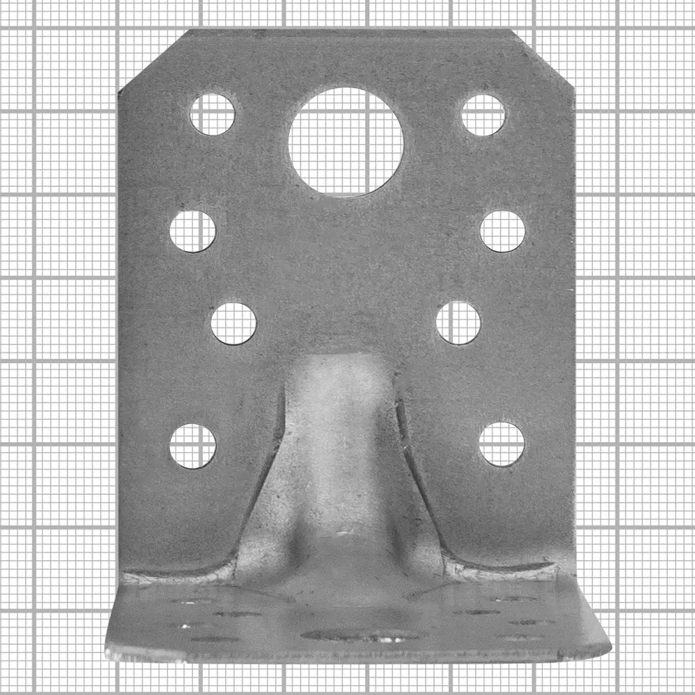 Уголок крепёжный усиленный оцинкованный 70x70x55x2 мм, 20 шт КРЕПКО-НАКРЕПКО STLM-2068427 - Вид №4