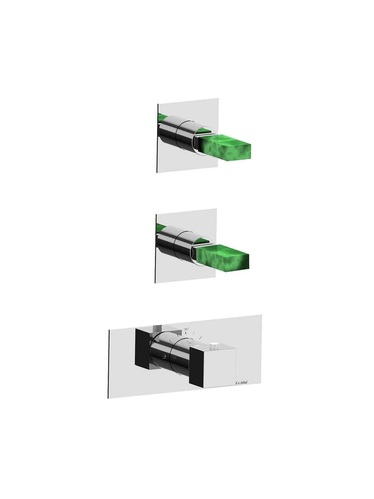 3 отверстия термостатический встраиваемый смеситель для душа Rubinetterie Frattini отдельная эстетика ARCH-00000621 - Вид №4