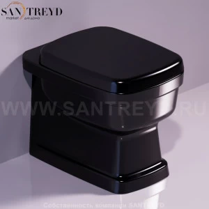 EVO01NERO Приставной унитаз напольный Черный Simas Evolution Италия