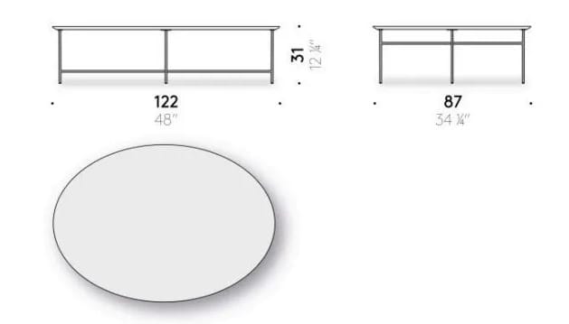 Мраморный овальный журнальный столик DE PADOVA Sen ARCH-00094526 - Вид №1