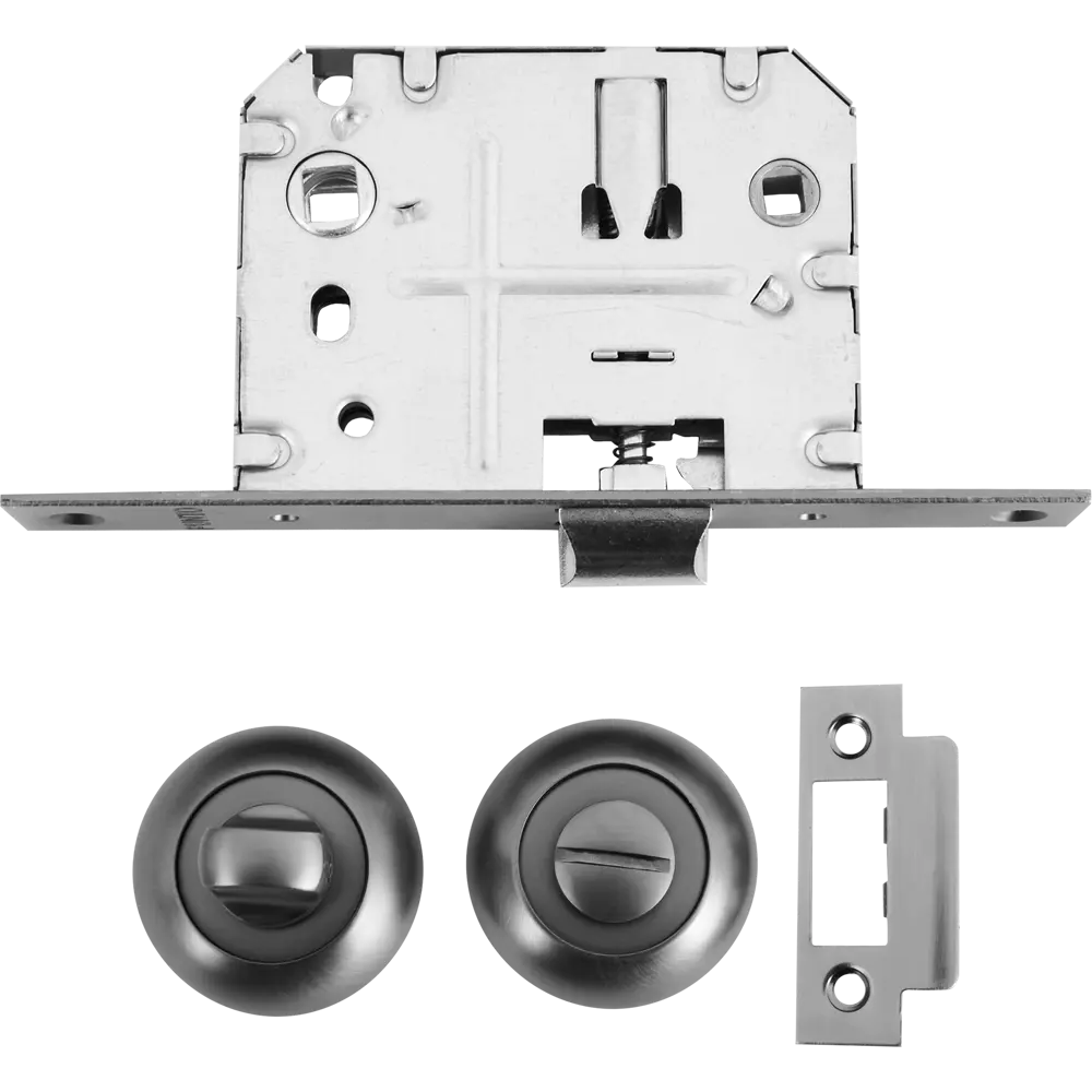 Дверные ручки Punto Spline с запиранием комплект цвет графит STLM-2193658 - Вид №2