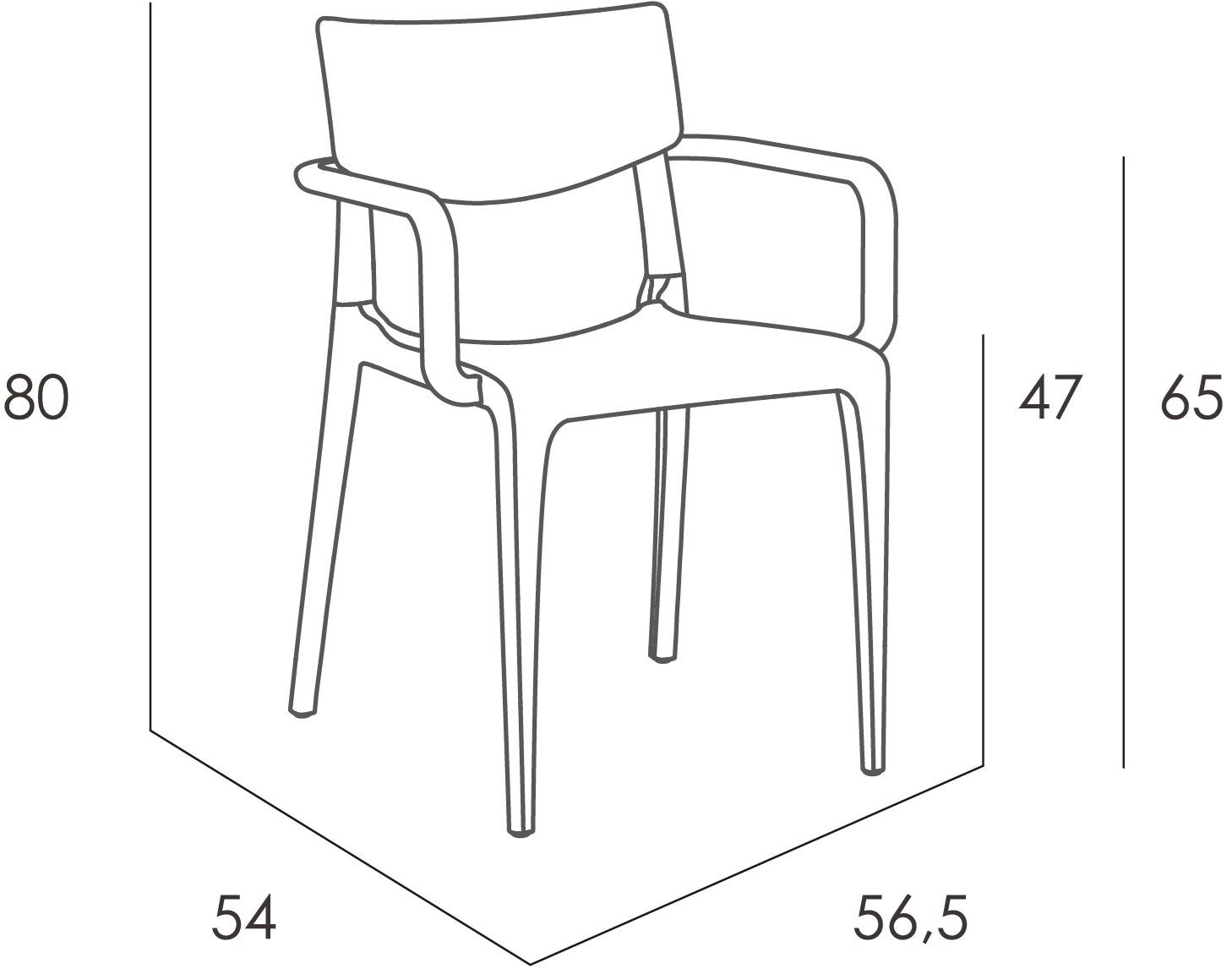 Ezpeleta Штабелируемый садовый стул из полипропилена с подлокотниками  Mn-tow00  - Вид №8