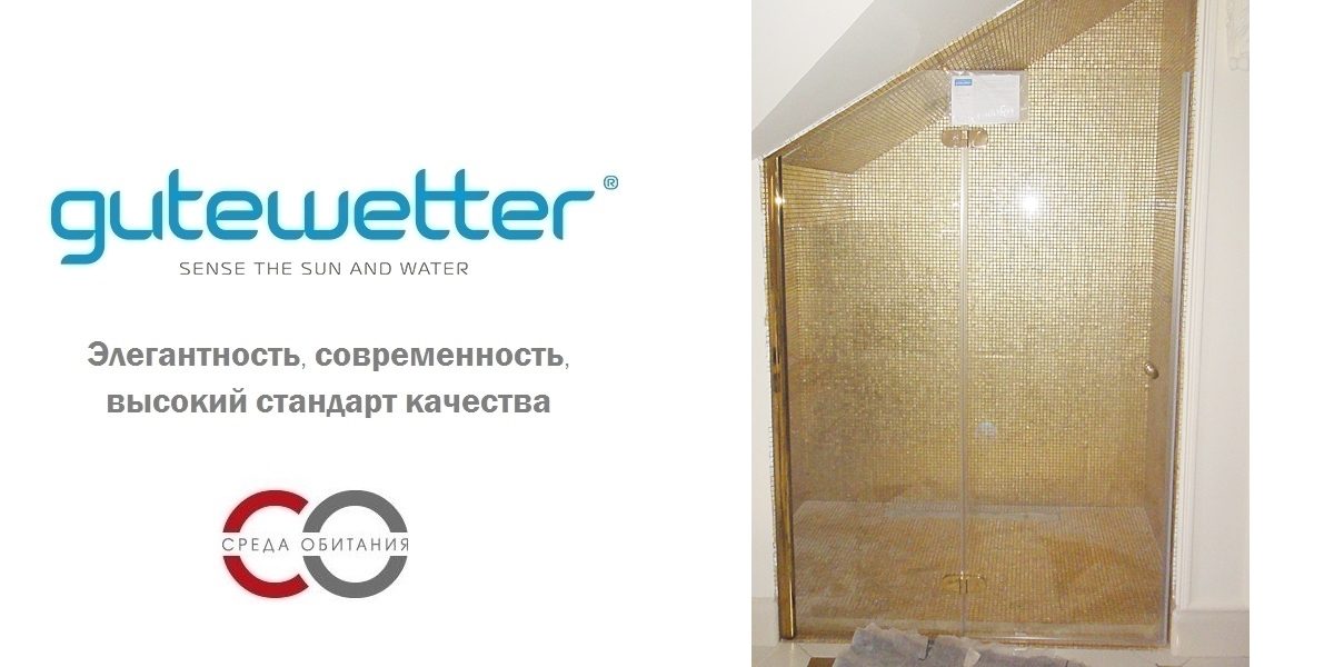 Душевая дверь в нишу 80x190 GK-102 GUTEWETTER LUX DOOR 80X190GK102 - Вид №1