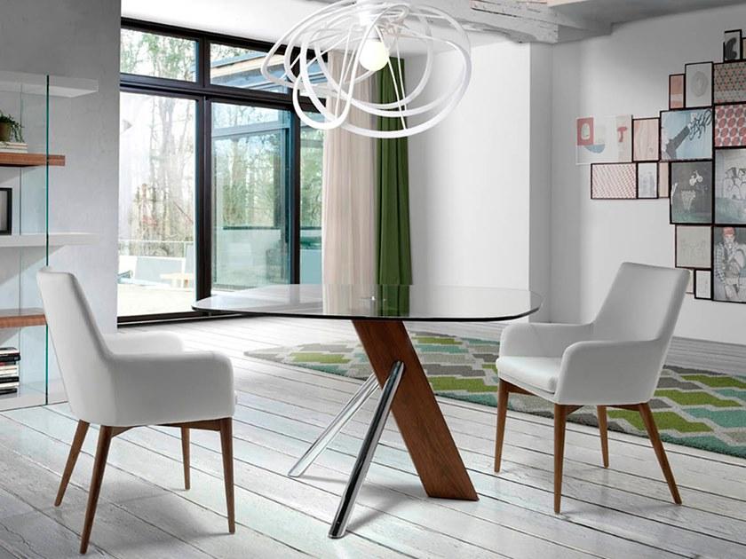 Angel Cerdá Стул из кожзаменителя с подлокотниками New chair 4006 dc627-arm Angel Cerda - Вид №5