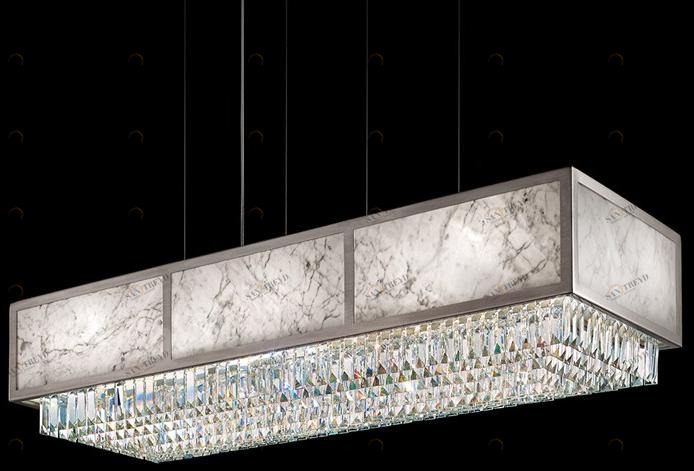 Masiero Подвесной светильник из мрамора с кристаллами Impero & deco sun-id-1453152