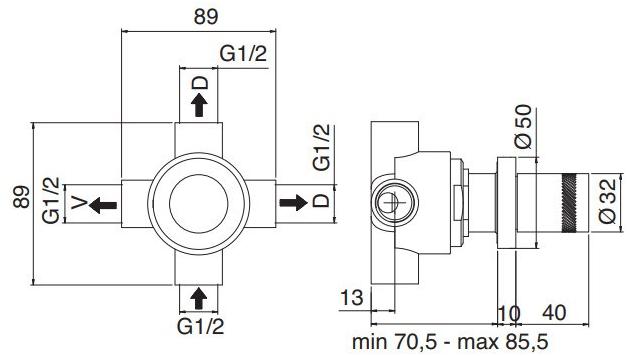 Rubinetterie Treemme X-change  7265_01  - Вид №1