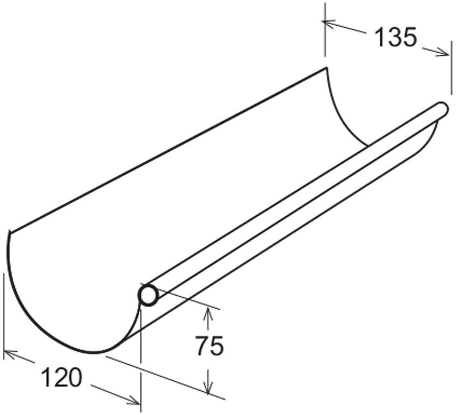 First Corporation Желоб ПВХ First plast Grn125m - Вид №1