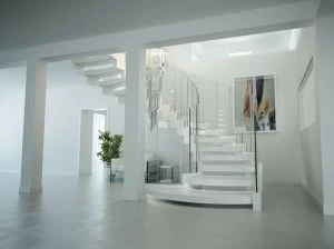 Siller Treppen Самонесущая открытая лестница из Corian® с двойной структурой Cobra