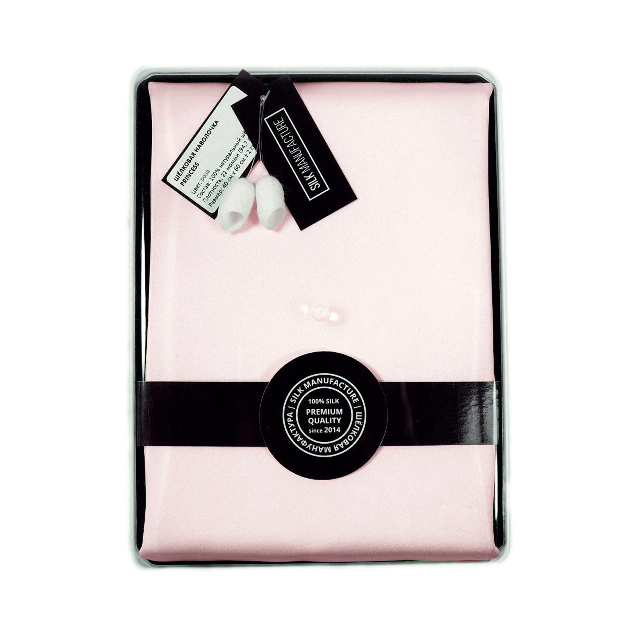 Наволочка princess46rose, 60x40 см, шелк, 1шт, цвет светло-розовый SILK MANUFACTURE 90520679 - Вид №4